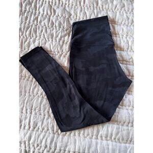Lululemon Align HR Leggings Camo Multi Gray Size 10 25” Inseam